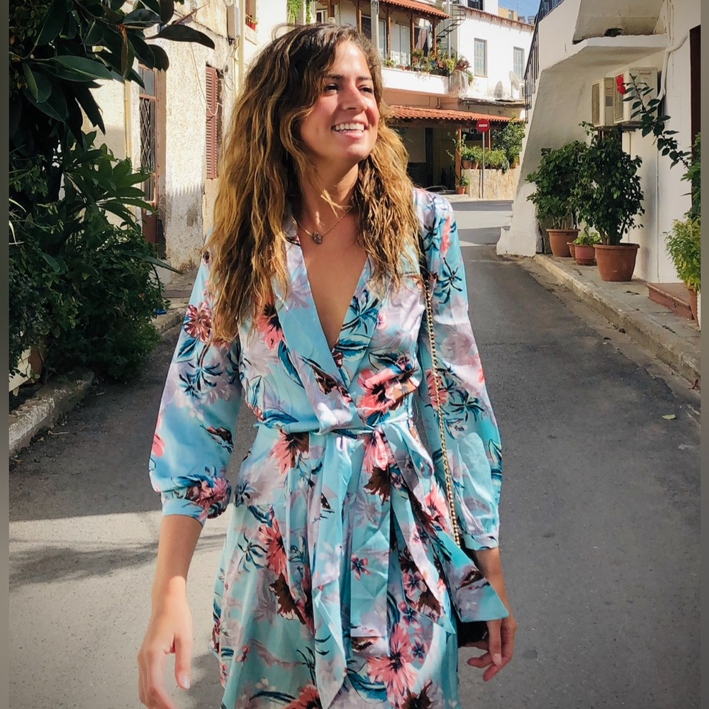 Club L London Baby Blue Spring Summer Kimono Dress (BUNDLE & SAVE)